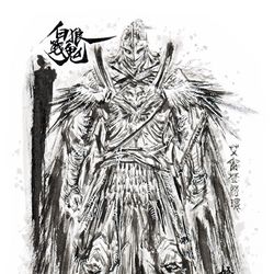 This is a pixiv picture whose title is 【極道畫師】狼の戦鬼.
