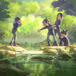 This is a pixiv picture whose title is ポケレジェ絵.