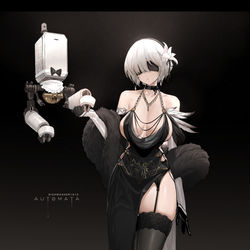 This is a pixiv picture whose title is 2B Gown.