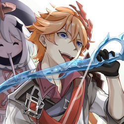 This is a pixiv picture whose title is 戦いの中で熱中症対策出来てしまう男.