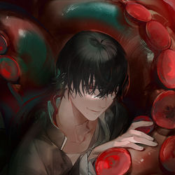 This is a pixiv picture whose title is 🐙.