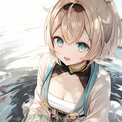 This is a pixiv picture whose title is 🍃.
