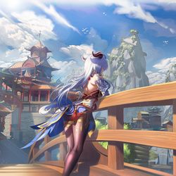 This is a pixiv picture whose title is 甘雨.