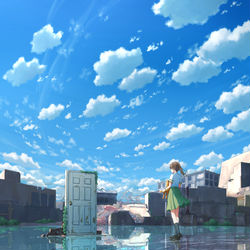 This is a pixiv picture whose title is すずめの戸締まり.