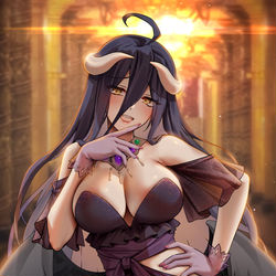 This is a pixiv picture whose title is アルベド.