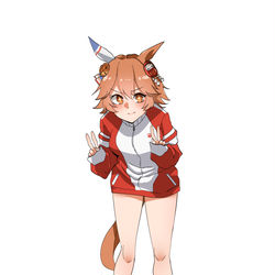 This is a pixiv picture whose title is ジャージ生脚フクキタル.