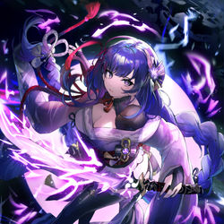 This is a pixiv picture whose title is Raiden shogun.