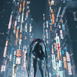 This is a pixiv picture whose title is 初音ミク.