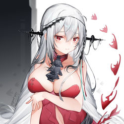 This is a pixiv picture whose title is 浊心斯卡蒂.