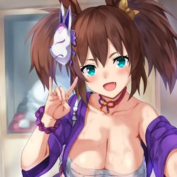 This is a pixiv picture whose title is 自撮りを試してるイナリちゃん.