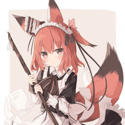 This is a pixiv picture whose title is きつねメイド.