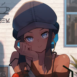 This is a pixiv picture whose title is ルリナさんとカフェデート.