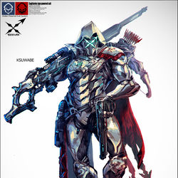 This is a pixiv picture whose title is 射手座型パワードスーツ.