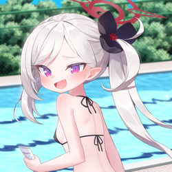 This is a pixiv picture whose title is ｢あはっ❤️もしかして日焼け止め塗りたかった？｣.