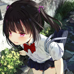 This is a pixiv picture whose title is 生足ちゃん一学期最後の遅刻.