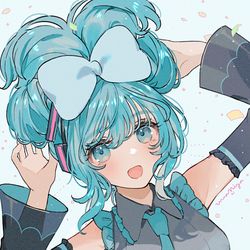 This is a pixiv picture whose title is シナモンミクちゃん.