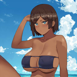 This is a pixiv picture whose title is 褐色.