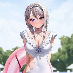 This is a pixiv picture whose title is (布多めのにしたけどやっぱり恥ずかしい…).