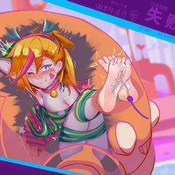 This is a pixiv picture whose title is 【Muse Dash】不幸追尾了橙色高级南瓜车的圣诞凛.