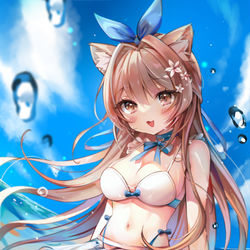This is a pixiv picture whose title is ばぶぴぴさん夏イラスト.