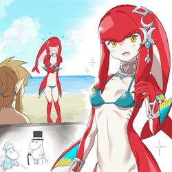This is a pixiv picture whose title is 全裸と羞恥心の　法則が　乱れる！.
