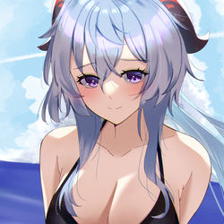 This is a pixiv picture whose title is 甘雨.