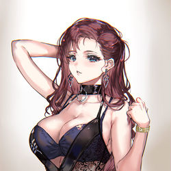 This is a pixiv picture whose title is ネットにあったエッチなラウンドガール衣装。２.