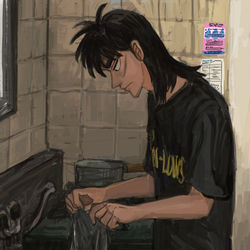 This is a pixiv picture whose title is 福本作品ファンアートまとめ.
