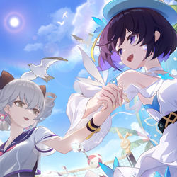 This is a pixiv picture whose title is 約束.