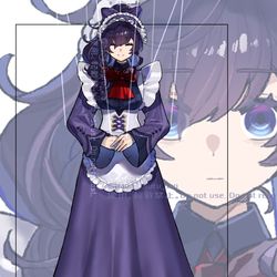 This is a pixiv picture whose title is 【メイド週間】朝比奈まふゆ.