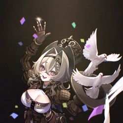 This is a pixiv picture whose title is 「末世演出」.