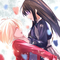 This is a pixiv picture whose title is リコリス・リコイル.