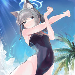This is a pixiv picture whose title is 水着シロコ.