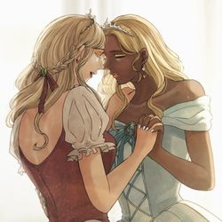 This is a pixiv picture whose title is Princess × Princess.