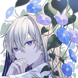 This is a pixiv picture whose title is 朝露.