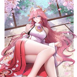 This is a pixiv picture whose title is YaeMiko.