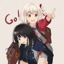This is a pixiv picture whose title is たきな＆ちさと.