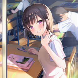 This is a pixiv picture whose title is 目が合うとニコニコしながら手を振ってくれる一つ下の子.