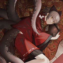 This is a pixiv picture whose title is 寄坐.