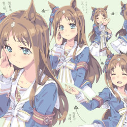This is a pixiv picture whose title is グラスちゃんのパドックでの動きが好きすぎる.