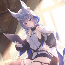 This is a pixiv picture whose title is 診察室のティコ.