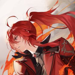 This is a pixiv picture whose title is diluc.