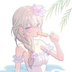 This is a pixiv picture whose title is アイス食べる寧々ちゃん.