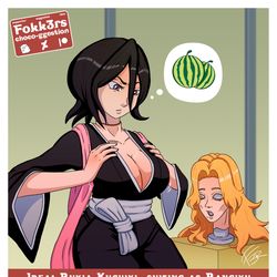 This is a pixiv picture whose title is Choco-ggestion Rukia To Rangiku.