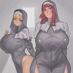 This is a pixiv picture whose title is Nun.