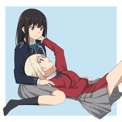 This is a pixiv picture whose title is 膝枕.