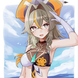 This is a pixiv picture whose title is 夏装V2V.