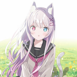 This is a pixiv picture whose title is 🐱.