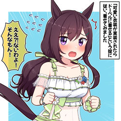 This is a pixiv picture whose title is 「可愛い衣装が実装されたら、ドーベルに着せる」という掟に従い着せ.