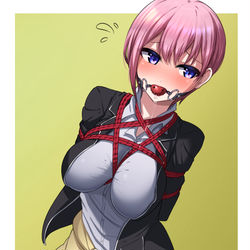 This is a pixiv picture whose title is 中野一花ちゃん緊縛.
